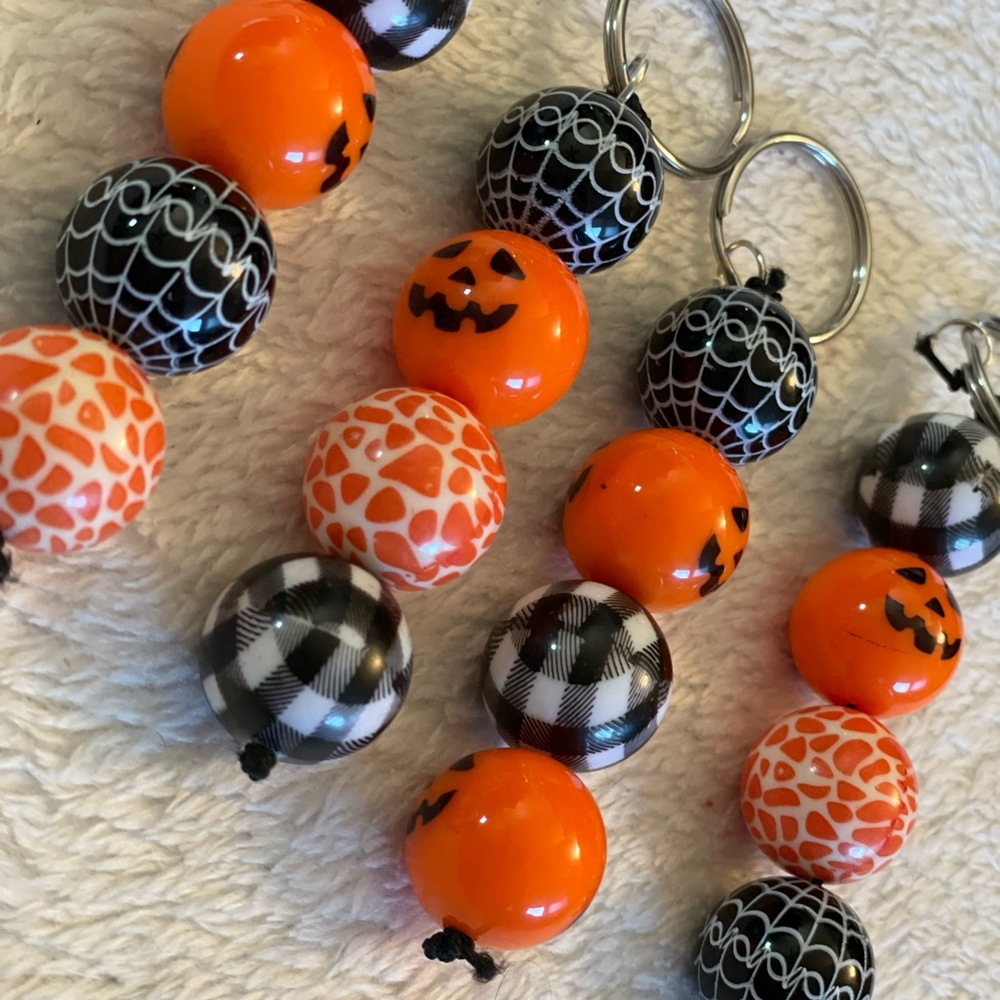 Bundle Sale! Handmade Pumpkin keychain/purse accessory